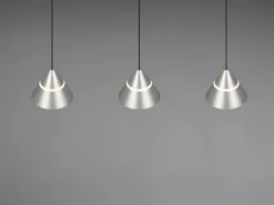 LED Pendelleuchte ROMEO höhenverstellbar, 3-flammig Silber, Breite 55cm