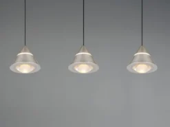 LED Pendelleuchte ROMEO höhenverstellbar, 3-flammig Silber, Breite 55cm