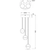LED Pendelleuchte SENTA 3-flammig höhenverstellbar, Licht neutralweiß Ø 25cm