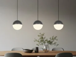 LED Pendelleuchte SENTA 3-flammig höhenverstellbar, Breite 62cm