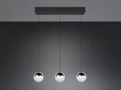 LED Pendelleuchte SENTA 3-flammig höhenverstellbar, Licht neutralweiß, B: 62cm
