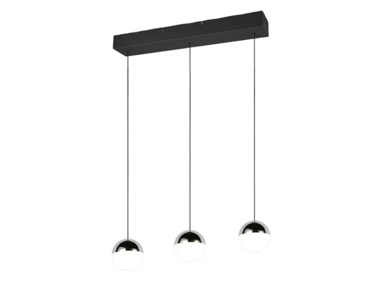 LED Pendelleuchte SENTA 3-flammig höhenverstellbar, Licht neutralweiß, B: 62cm