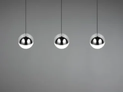 LED Pendelleuchte SENTA 3-flammig höhenverstellbar, Licht neutralweiß, B: 62cm