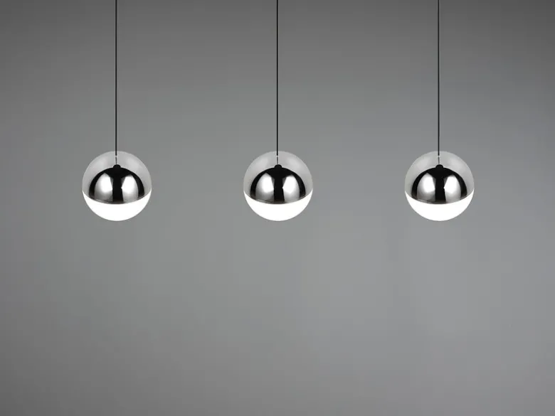 LED Pendelleuchte SENTA 3-flammig höhenverstellbar, Licht neutralweiß, B: 62cm