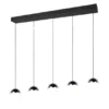LED Pendelleuchte SENTA 5-flammig höhenverstellbar Licht neutralweiß, B: 114cm