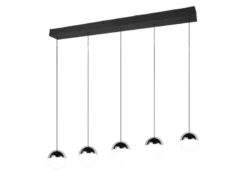LED Pendelleuchte SENTA 5-flammig höhenverstellbar Licht neutralweiß, B: 114cm