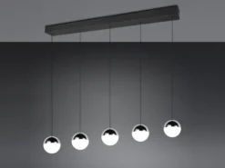 LED Pendelleuchte SENTA 5-flammig höhenverstellbar Licht neutralweiß, B: 114cm