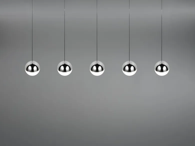 LED Pendelleuchte SENTA 5-flammig höhenverstellbar Licht neutralweiß, B: 114cm