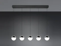 LED Pendelleuchte SENTA 5-flammig höhenverstellbar Licht neutralweiß, B: 114cm