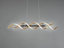 LED Pendelleuchte SEQUENCE dimmbar Lichtfarbe einstellbar Messing, Breite 104cm