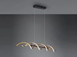 LED Pendelleuchte SEQUENCE dimmbar Lichtfarbe einstellbar Messing, Breite 104cm