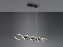 LED Pendelleuchte SEQUENCE dimmbar Lichtfarbe einstellbar Silber, Breite 104cm