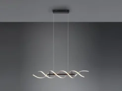 LED Pendelleuchte SEQUENCE dimmbar Lichtfarbe einstellbar Silber, Breite 104cm