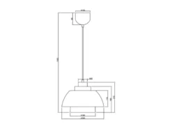 LED Pendelleuchte skandinavisch einflammig mit Metall- & Glasschirm Ø 30cm