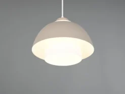LED Pendelleuchte skandinavisch einflammig mit Metall- & Glasschirm Ø 30cm