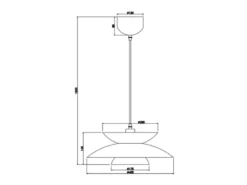 LED Pendelleuchte skandinavisch mit Metall Lampenschirm Schwarz Ø 40cm