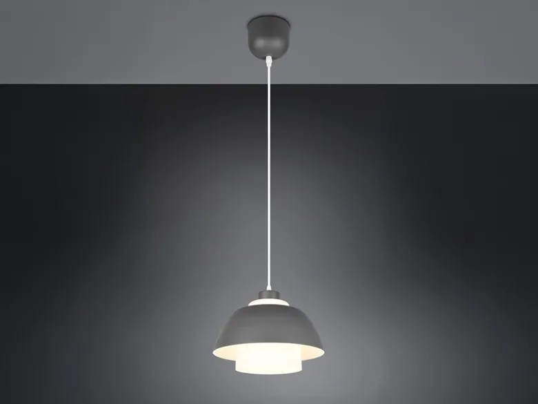 LED Pendelleuchte skandinavisch einflammig mit Metall- & Glasschirm Ø 30cm
