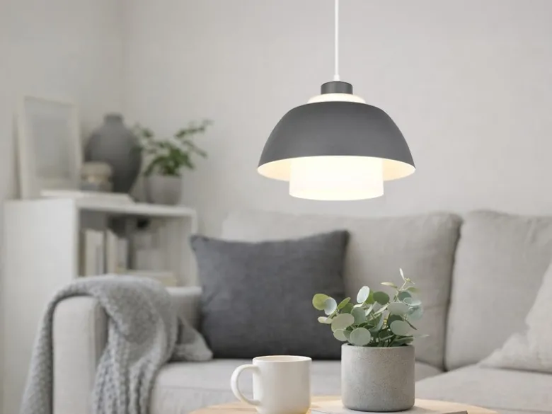 LED Pendelleuchte skandinavisch einflammig mit Metall- & Glasschirm Ø 30cm