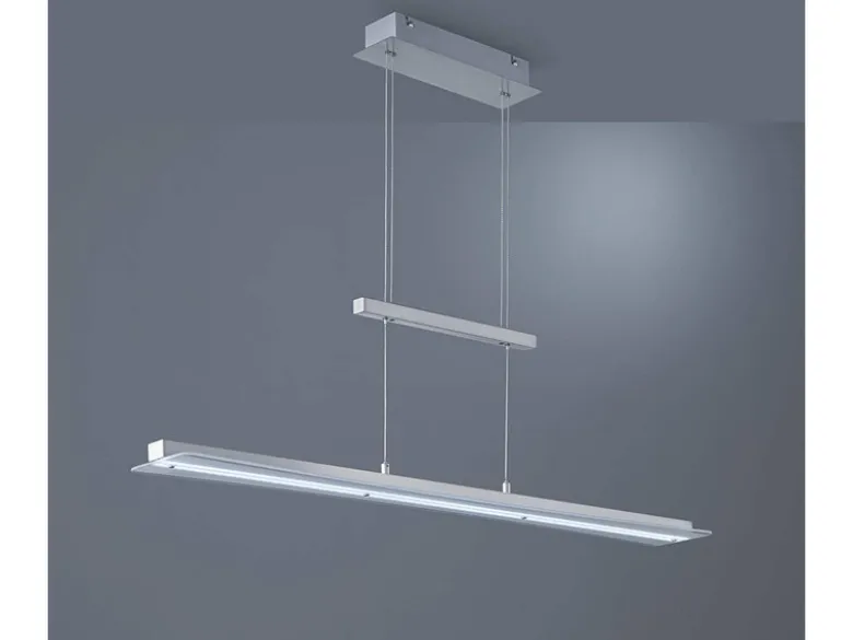LED Pendelleuchte SMASH Silber dimmbar & höhenverstellbar, Breite 100cm
