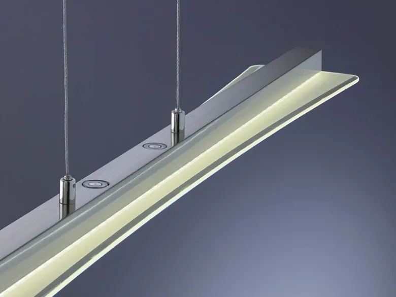 LED Pendelleuchte SMASH Silber dimmbar & höhenverstellbar, Breite 100cm