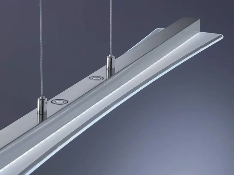 LED Pendelleuchte SMASH Silber dimmbar & höhenverstellbar, Breite 100cm