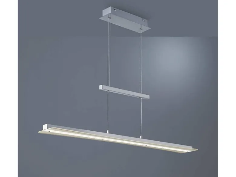LED Pendelleuchte SMASH Silber dimmbar & höhenverstellbar, Breite 100cm