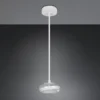 LED Pendelleuchte TARSIA dimmbar aus Metall in Weiß & Glas, 1 flammig, Ø 21,5cm