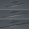 LED Pendelleuchte TRAJAN ausziehbar höhenverstellbar Schwarz, max. Breite 150cm