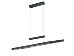 LED Pendelleuchte TRAJAN ausziehbar höhenverstellbar Schwarz, max. Breite 150cm