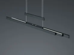 LED Pendelleuchte TRAJAN ausziehbar höhenverstellbar Schwarz, max. Breite 150cm
