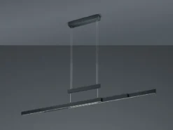 LED Pendelleuchte TRAJAN ausziehbar höhenverstellbar Schwarz, max. Breite 150cm