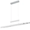 LED Pendelleuchte TRAJAN ausziehbar höhenverstellbar Silber, max. Breite 150cm