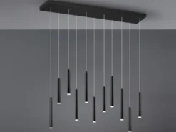 LED Pendelleuchte TUBULAR mehrflammig Schwarz - 3 Stufen dimmbar, B: 115cm