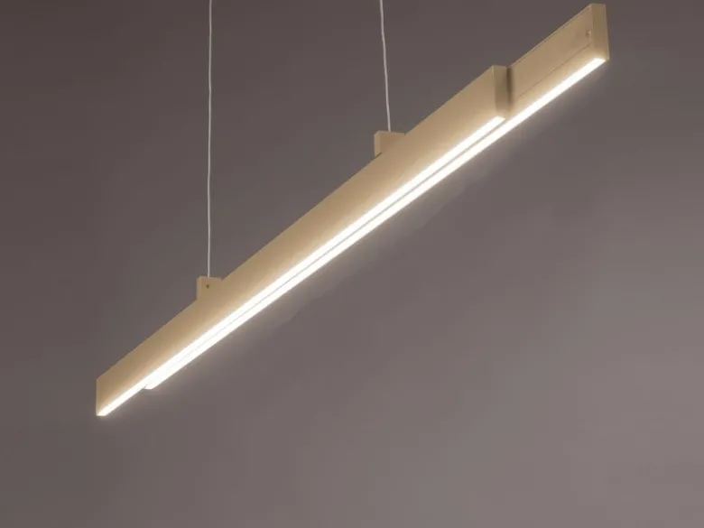 LED Pendelleuchte VAYANA Beige ausziehbar höhenverstellbar, max. Breite 140cm