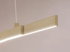 LED Pendelleuchte VAYANA Beige ausziehbar höhenverstellbar, max. Breite 140cm