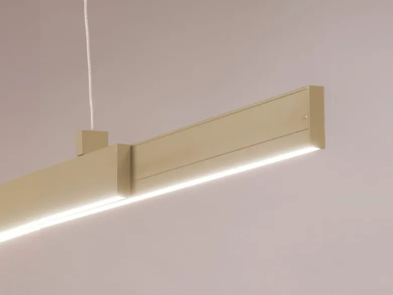 LED Pendelleuchte VAYANA Beige ausziehbar höhenverstellbar, max. Breite 140cm