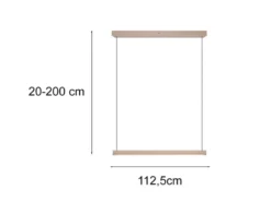 LED Pendelleuchte WALLACE dimmbar & höhenverstellbar, Beige, Breite 112,5cm
