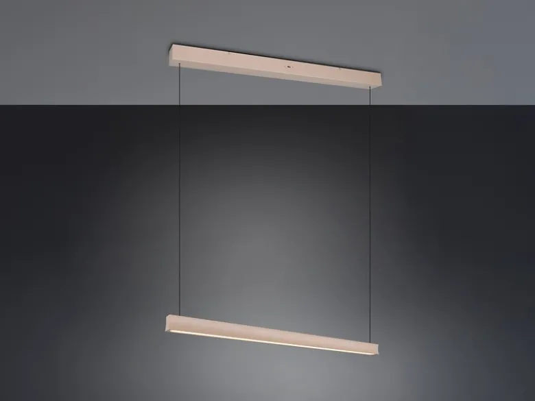LED Pendelleuchte WALLACE dimmbar & höhenverstellbar, Beige, Breite 112,5cm