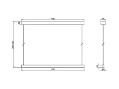 LED Pendelleuchte WALLACE dimmbar & höhenverstellbar Schwarz, Breite 112,5cm