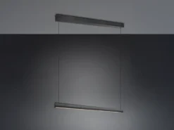LED Pendelleuchte WALLACE dimmbar & höhenverstellbar Schwarz, Breite 112,5cm