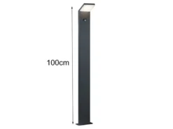 LED Pfostenleuchte mit Bewegungsmelder im 3er SET Anthrazit IP54 H.100 cm