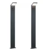 LED Pfostenleuchte mit Bewegungsmelder 2er SET Anthrazit IP54 H.100 cm