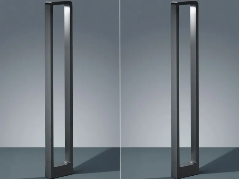LED Pollerleuchte 2er Set Anthrazit Höhe 100cm IP54 - Außenleuchten Wegeleuchten