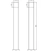 LED Pollerleuchte 2er Set in Anthrazit Höhe 80cm IP44 - Außenleuchte Wegeleuchte
