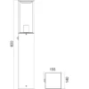 LED Pollerleuchte mit Bewegungsmelder in Anthrazit, Höhe 80cm