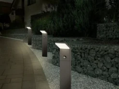 LED Pollerleuchte PEARL mit Bewegungsmelder, Anthrazit Höhe 50cm