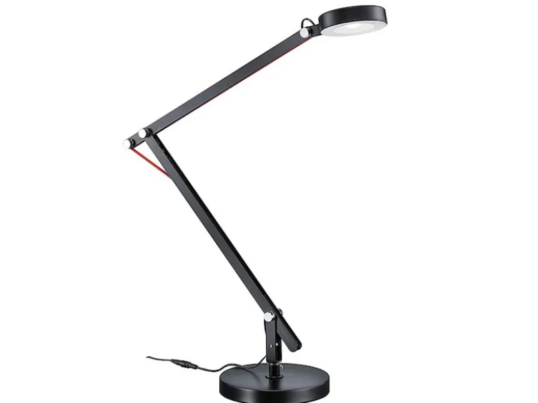 LED Schreibtischlampe AMSTERDAM Schwarz, auch zum Klemmen, Höhe max. 90cm