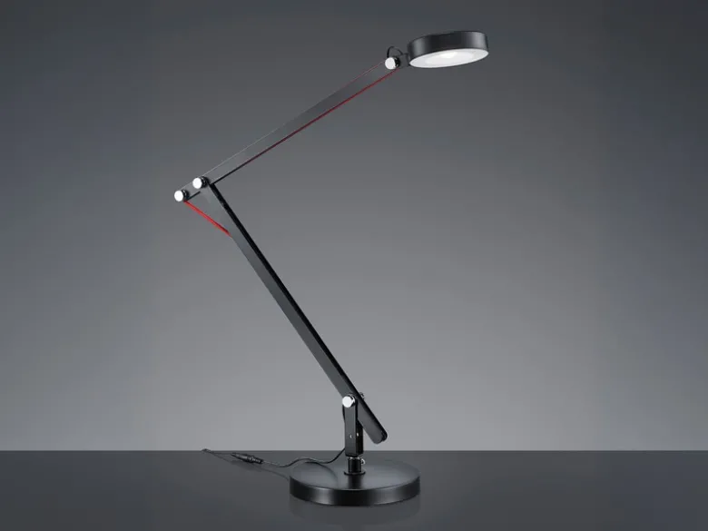 LED Schreibtischlampe AMSTERDAM Schwarz, auch zum Klemmen, Höhe max. 90cm