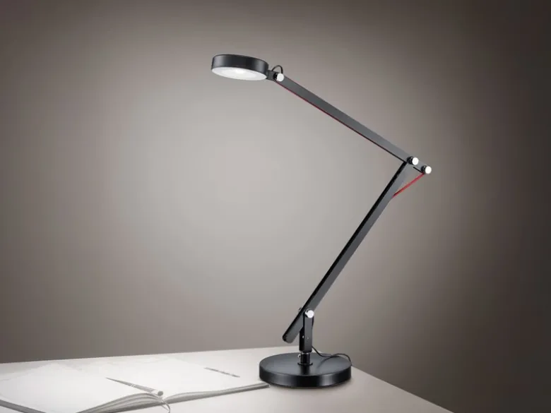 LED Schreibtischlampe AMSTERDAM Schwarz, auch zum Klemmen, Höhe max. 90cm