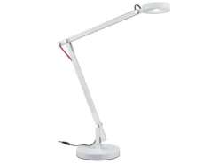 LED Schreibtischlampe AMSTERDAM Weiß, auch zum Klemmen, Höhe max. 90cm